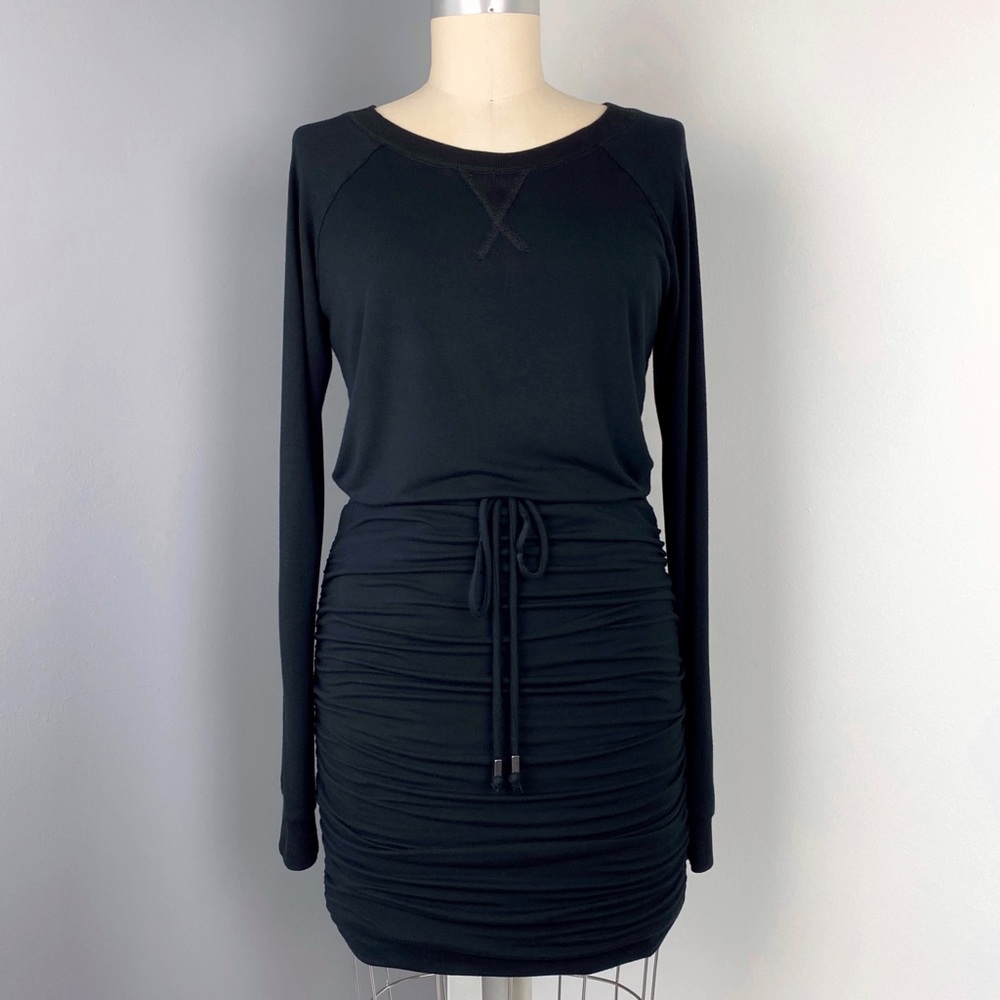 Mossimo Supply Co. Women's Long Sleeve Ruched Dress Black Size M
